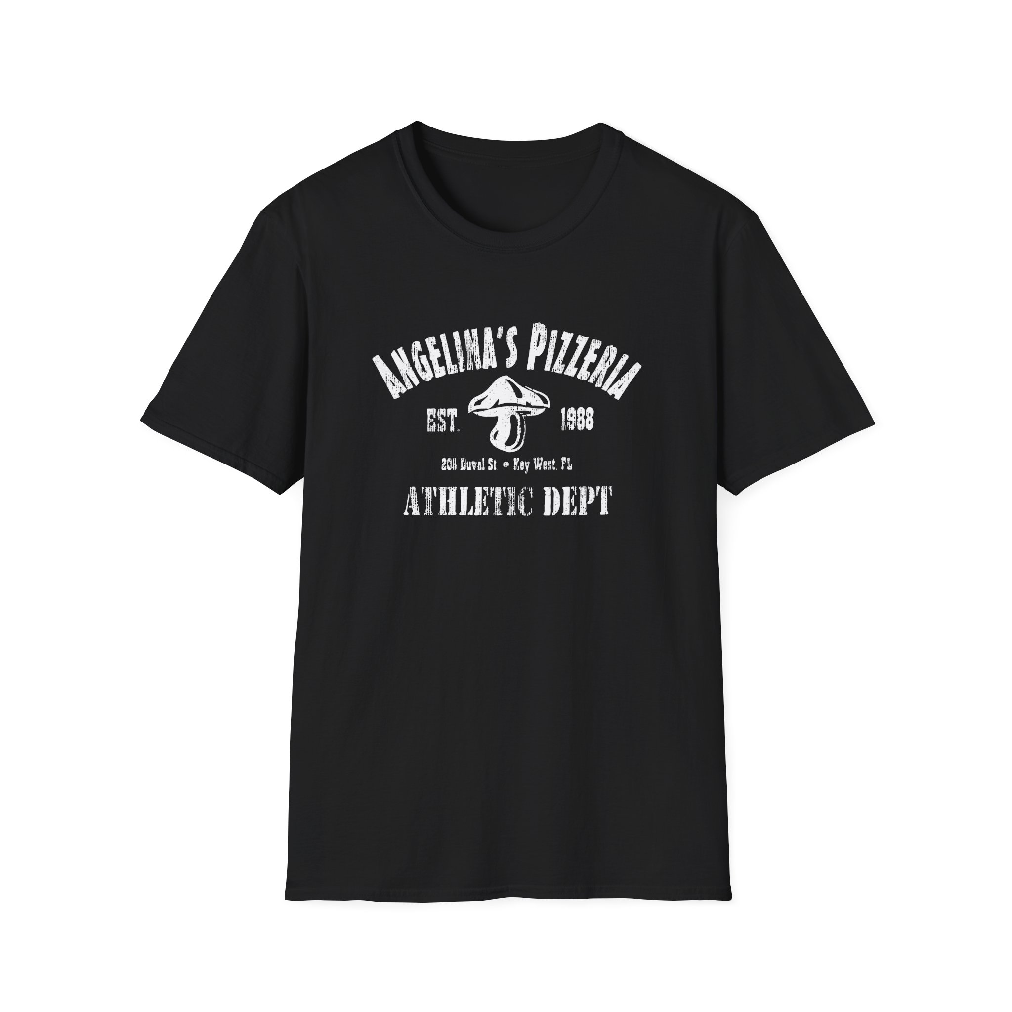Angelina's Pizzeria Old School Athletic Department Key West Unisex Softstyle T-Shirt